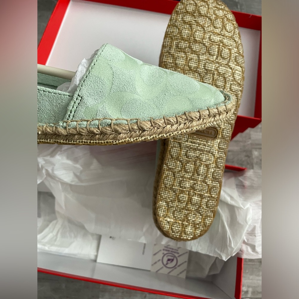 Coach Mint Green Espadrille Flats - Picture 4 of 9